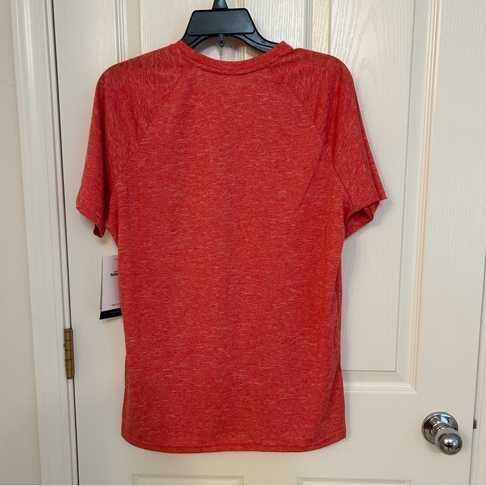 Nike  Heather Short Sleeve Hydroguard Swim T-Shirt in UNIVERSITY RED Size S - Picture 9 of 9